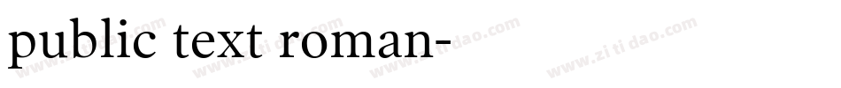 public text roman字体转换